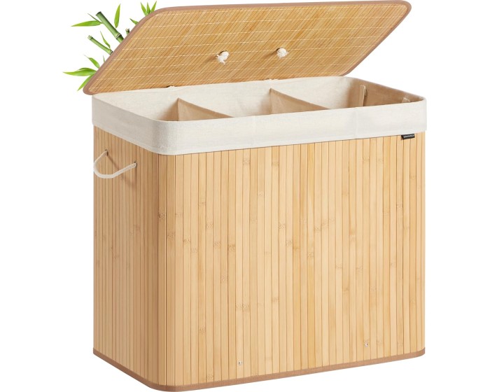 Koš na prádlo Dable 170 l hnědý