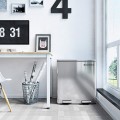 Odpadkový koš s víkem JORDAN 2x30 L stříbrný
