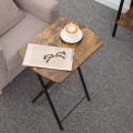 Skládací odkládací stolek Vasagle Fiona 48 cm hnědý/černý