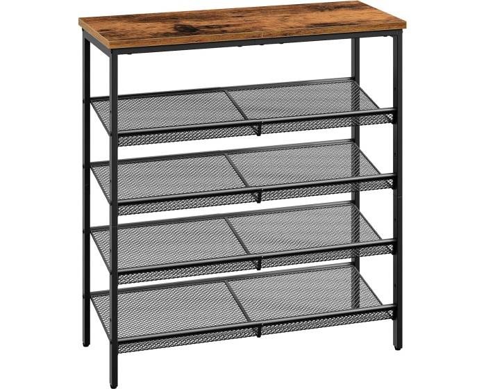 Botník Vasagle Melas 81 cm černý/hnědý