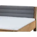 Dvoulůžková postel Velvet II 76 160x200 z masivu s LED osvětlením dub Rustikal/šedá
