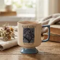 Porcelánový hrnek REJKA 300 ml krémový/modrý