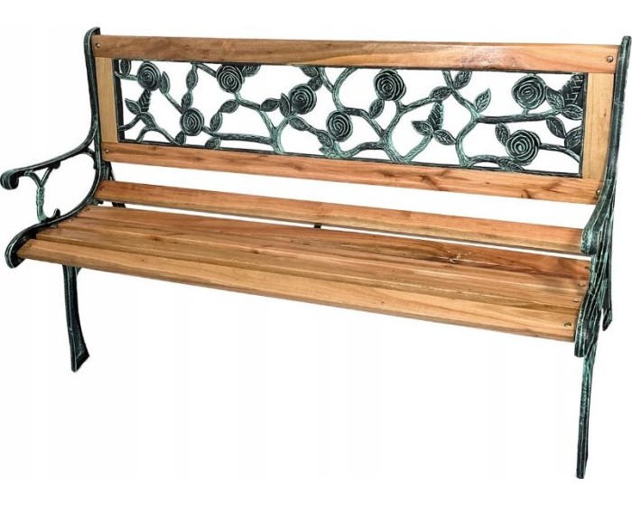 Zahradní lavička Rosisa 126 cm hnědá/černá