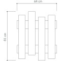 Nástěnný věšák Wave 64 cm bílý