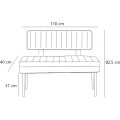 Lavice VINA II s úložným prostorem 110 cm borovice atlantic/béžová