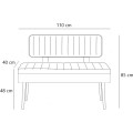 Lavice VINA s úložným prostorem 110 cm bílá/béžová