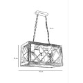 Závěsný lustr Zikzak V habrové dřevo ořech/černý