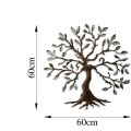 Nástěnná kovová dekorace Tree 1 vícebarevná