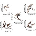 Nástěnná kovová dekorace Birds-2 vícebarevná
