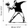 Nástěnná kovová dekorace Banksy Metal 01 černá