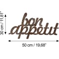 Nástěnná kovová dekorace Bon Appetit vícebarevná