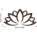 Nástěnná kovová dekorace Rusty Lotus vícebarevná