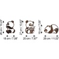 Nástěnná kovová dekorace Rusty Panda vícebarevná
