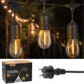 Světelný LED řetěz MODERN s 20 žárovkami teplý bílý