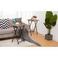 Skládací odkládací stolek Vasagle Fiona 48 cm hnědý/černý