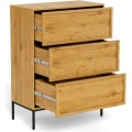 Komoda Palmdale 80 cm dub divoký/černý
