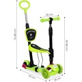 Balanční koloběžka pro děti EcoToys 3v1 zelená