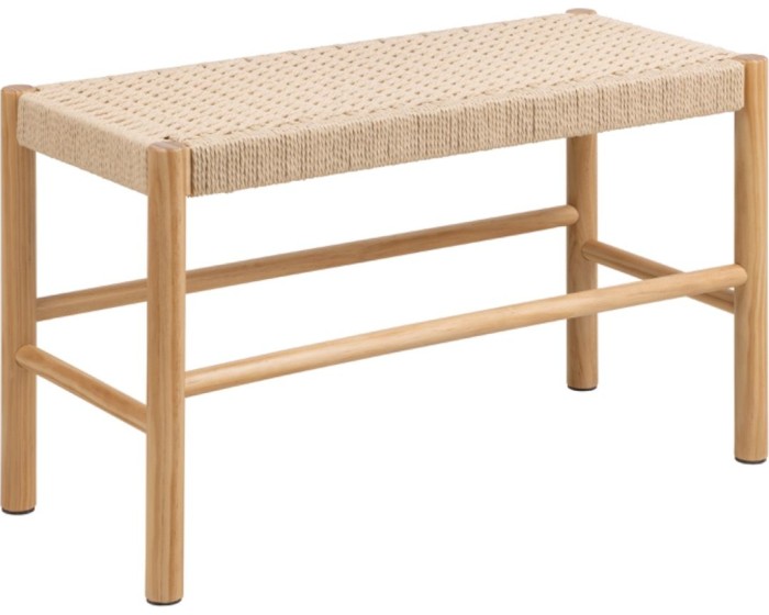 Lavice Alvin 80 cm z masivu smetanová/borovice