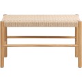 Lavice Alvin 80 cm z masivu smetanová/borovice