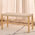 Lavice Alvin 80 cm z masivu smetanová/borovice