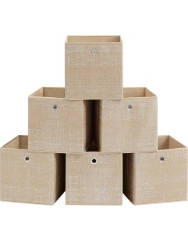 Sada 6 ks skládacích úložných boxů Teria béžová