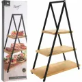 Třípatrový servírovací podnos Kikas 53 cm bambus