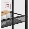 Pojízdný kuchyňský vozík Vasagle Compi 99 cm hnědý/černý