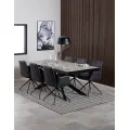 Jídelní rozkládací stůl Irwine 200/240 cm šedý/černý