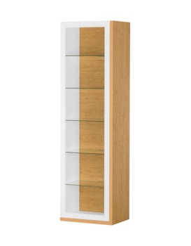 Vitrína Salvo 10 57 cm bílá/ořech kalifornský