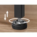 Komoda s LED osvětlením a nabíjecí stanicí Vasagle Mory 98,7 cm hnědá/černá