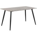 Jídelní stůl Wicklow 140 cm šedý mramor/černý