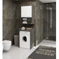 Závěsná koupelnová skříňka Fin W64 2D 64 cm grafit/bílá