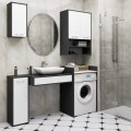 Závěsná koupelnová skříňka Fin W64 2D 64 cm grafit/bílá