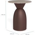 Konferenční stolek Ferrol 40 cm hnědý mat/mramor toronto lesk