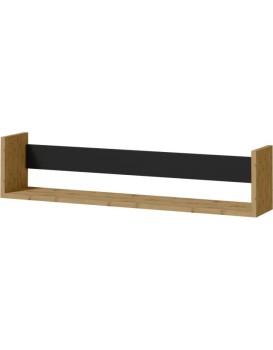 Nástěnná police Ariana 90 cm černá/dub Artisan