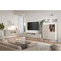 TV stolek BELUCI RTV-2 200 cm kašmír/dub cremona