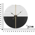 Kovové nástěnné hodiny Stick 60 cm černé/zlaté