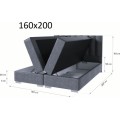 Dvoulůžková boxspringová postel Lincoln se zvedacím roštem Trinity bílá