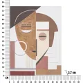Obraz Ethnic Face 60x80 cm béžovo-hnědý