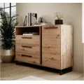 Komoda Ariana 1D3S 130 cm černá/dub Artisan