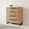 Komoda Ariana 4S 80 cm černá/dub Artisan