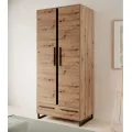 Šatní skříň Ariana 90 cm černá/dub Artisan