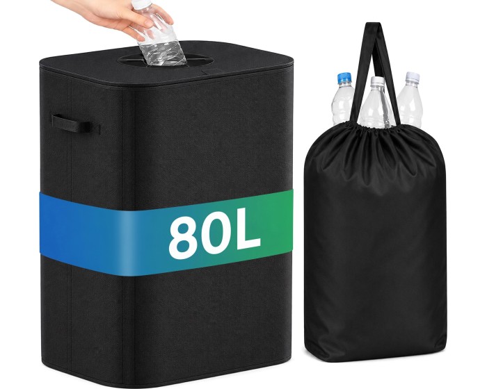 Koš na lahve Baggy 80 L černý