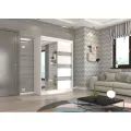 Šatní skříň se zrcadlem Touran 150 cm bílá/šedá