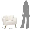 Designové křeslo Kiev krémové/zlaté