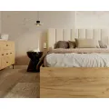 Postel Grenada se zvedacím roštem bouclé krémová/dub craft