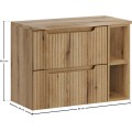 Závěsná skříňka pod umyvadlo Nova Oak Nature s deskou 80 cm dub coast evoke