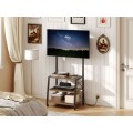 TV stolek s držákem a integrovanou zásuvkou Vasagle Clen 60 cm černý/hnědý
