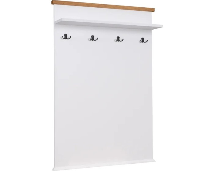 Předsíňový věšák Galileo 99 cm bílý/dub přírodní
