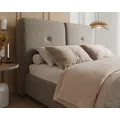 Čalouněná postel Bedretto se zvedacím roštem bouclé šedá
